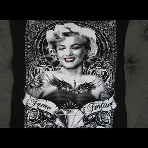 Marilyn Monroe Handmade T Shirt Throw Pillow